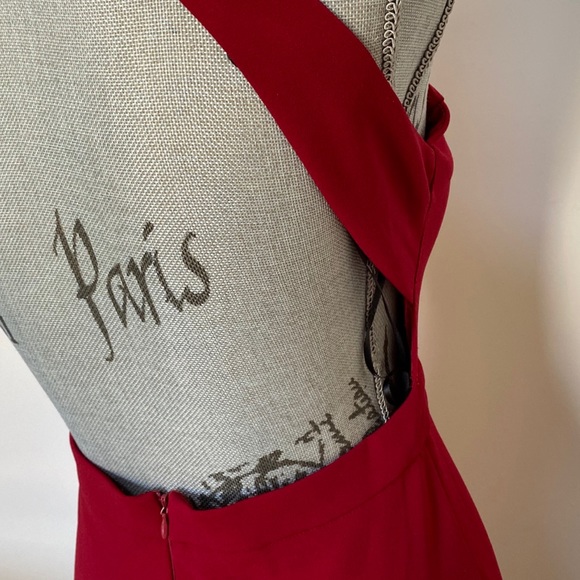 Lulus Red Hot Full Length Lace Up Gown - Picture 5 of 7